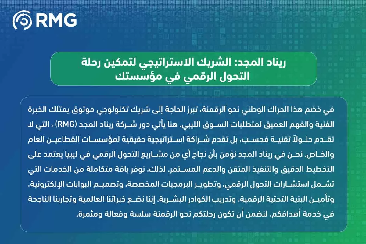 مشاريع التحول الرقمي في ليبيا